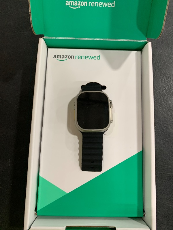 Photo 1 of Apple Watch Ultra [GPS + Cellular 49mm] Titanium Case with Midnight Ocean Band, One Size (Renewed Premium)