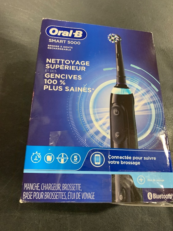 Photo 1 of Oral-B Pro 5000 Smartseries Power Rechargeable Electric Toothbrush with Bluetooth Connectivity, Black Edition