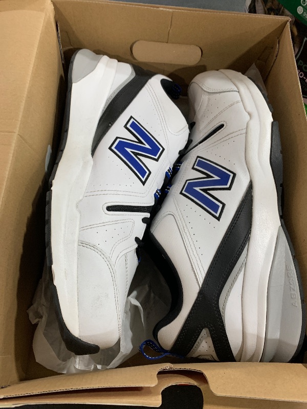 Photo 1 of New Balance Men's 608 V5 Casual Comfort Cross Trainer, White/Team Royal, 15 Wide