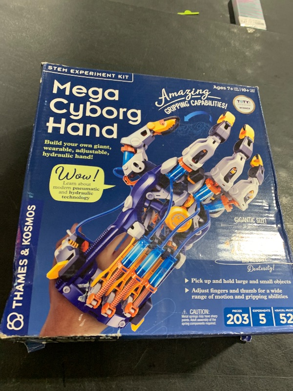 Photo 1 of Thames & Kosmos Mega Cyborg Hand STEM Experiment Kit | Build Your Own GIANT Hydraulic Amazing Gripping Capabilities Adjustable for Different Sizes Learn Pneumatic Systems