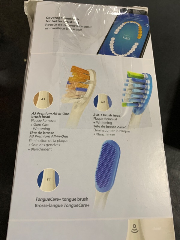 Photo 1 of Philips Sonicare DiamondClean Smart 9500 Electric Toothbrush, Sonic Toothbrush with App, Pressure Sensor, Brush Head Detection, 5 Brushing Modes and 3 Intensity Levels, White, Model HX9923/01