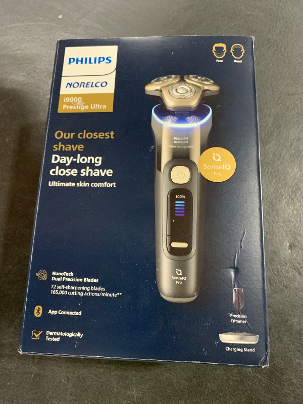 Photo 1 of Philips Norelco Shaver i9000 Prestige Ultra, Wet & Dry Electric Shaver, Black Gradient, SenseIQ Pro Technology, Triple Lift & Cut System, 360 Rotating NanoTech Precision Blades, 5 Modes, XP9405/84