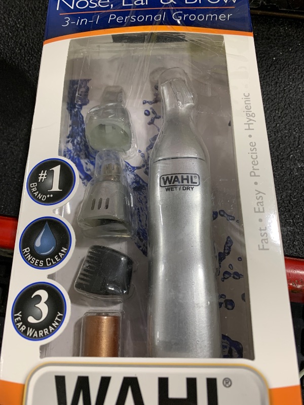 Photo 1 of Wahl Men’s Nose Hair Trimmer, for Eyebrows, Neckline, Nose & Ear Hair, Precision Detail Trimming with Interchangeable Heads, Battery Included - Model 5545-400