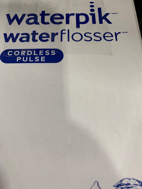 Photo 1 of Waterpik Cordless Pulse Rechargeable Portable Water Flosser for Teeth, Gums, Braces Care and Travel with 2 Flossing Tips, Waterproof, ADA Accepted, WF-20 White, Packaging May Vary 