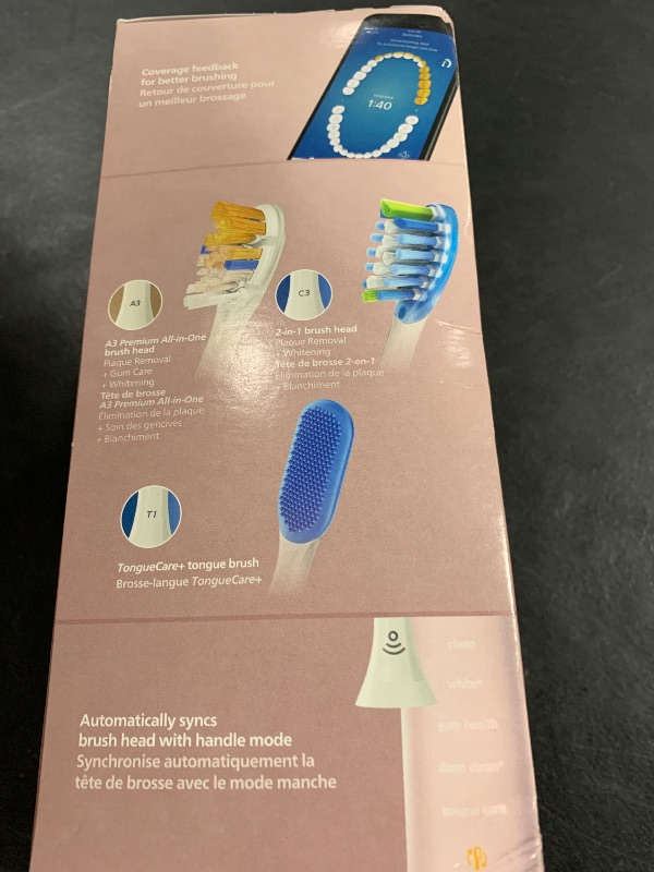 Photo 1 of Philips Sonicare DiamondClean Smart 9500 Electric Toothbrush, Sonic Toothbrush with App, Pressure Sensor, Brush Head Detection, 5 Brushing Modes and 3 Intensity Levels, Pink, Model HX9923/21