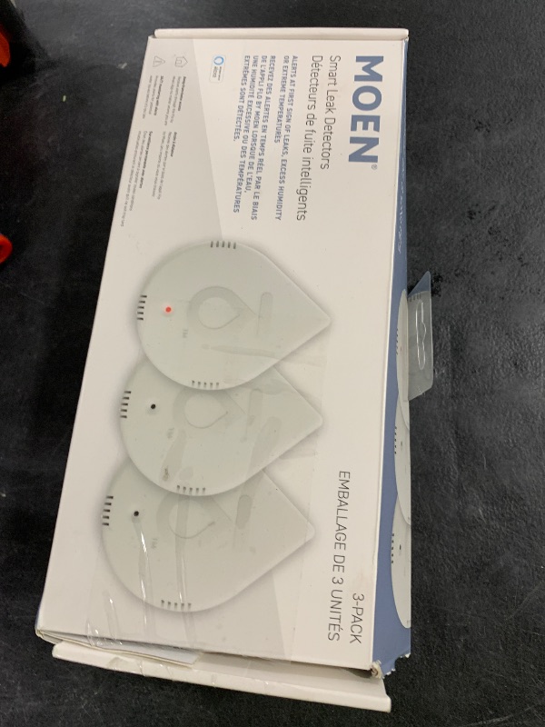 Photo 1 of Moen White Flo Smart Water Leak Detector, Water Sensor Alarm for Home, 3-Pack, 920-005