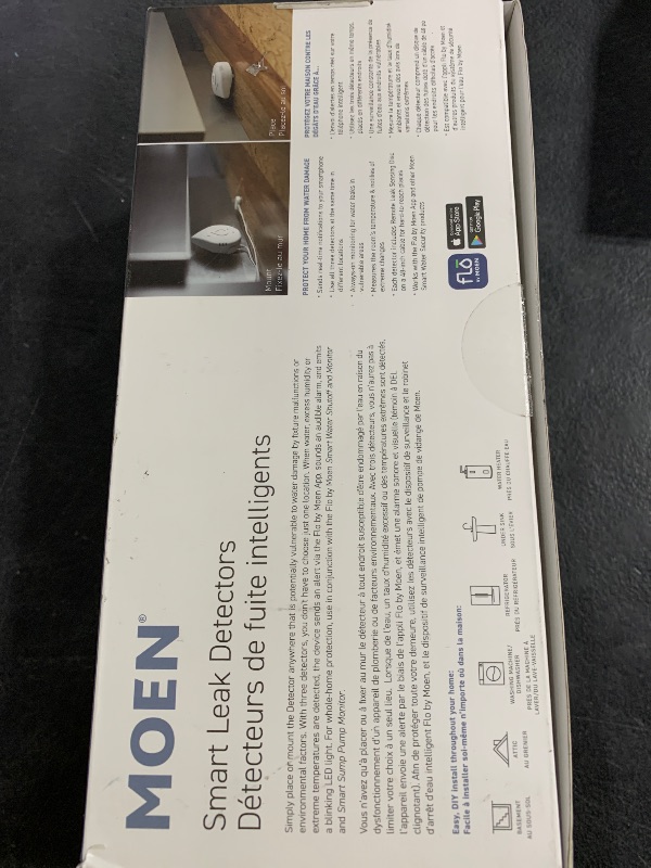 Photo 1 of Moen White Flo Smart Water Leak Detector, Water Sensor Alarm for Home, 3-Pack, 920-005