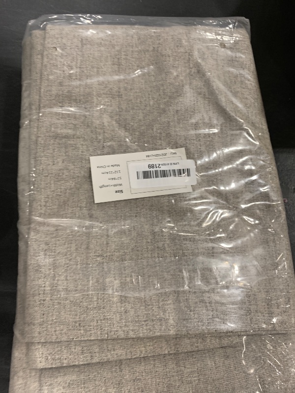 Photo 1 of Joydeco Blackout Curtains for Bedroom - 84 Inch Long 100% Light Blocking 2 Panels Set Linen Drapes, Thermal Insulated Room Darkening Curtains, Linen Textured for Living Room, Rod Pocket & Back Tabs