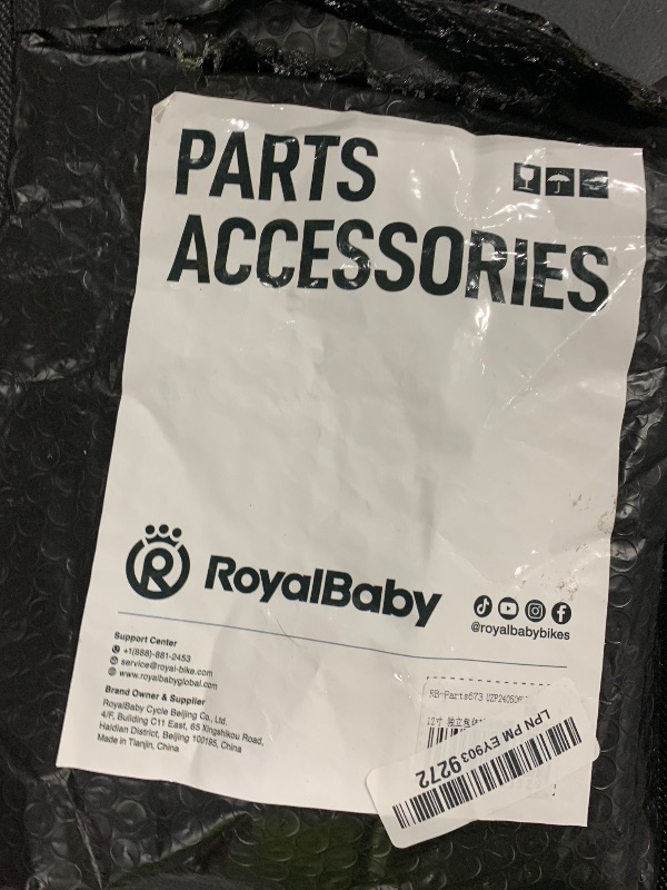 Photo 1 of RoyalBaby Training Wheels for RoyalBaby 12 Inch Kid Bike, 12" Black, 1 Pair