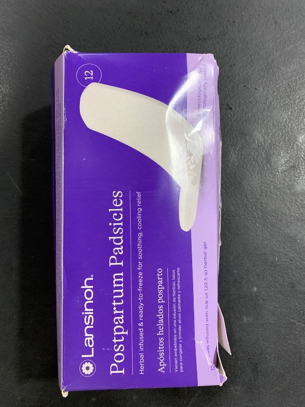 Photo 1 of Lansinoh Postpartum Cooling Pads, Perineal Ice Packs, 12 Count, Witch Hazel Pads for Postpartum Care, Padsicles with Cooling and Comforting Aloe Vera