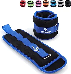Photo 1 of Ankle Weights for Women, Men and Kids - 1/2/3/4/6/8/10/12/15/20 LBS 1 Pair Strength Training Wrist/Leg/Arm Weight with Adjustable Strap for Jogging, Gymnastics, Aerobics, Physical Therapy