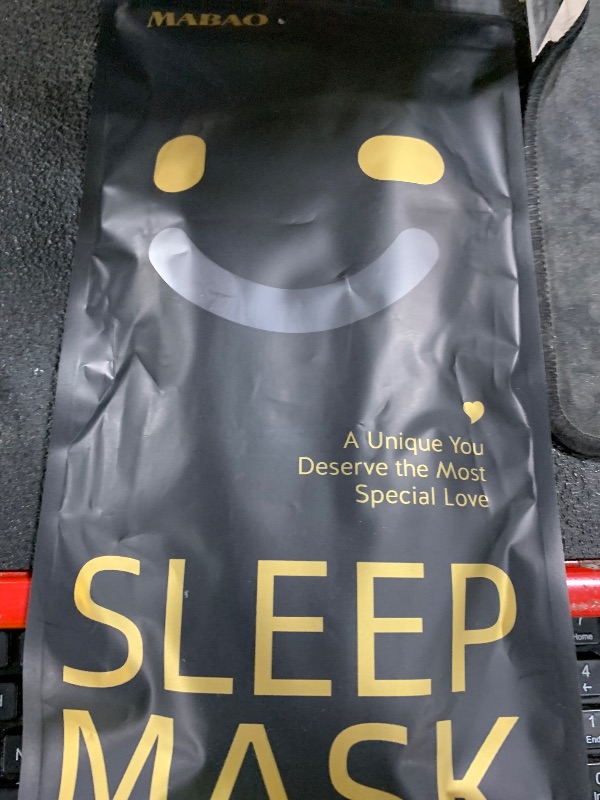 Photo 1 of MABAO Sleep Mask for Side Sleeper, Eye Mask for Sleeping Women Men, 3D Contoured Cup No Eye Pressure 100% Light Blocking Sleeping Mask with Adjustable Strap Night Blindfold Flight, Travel, Nap, Black