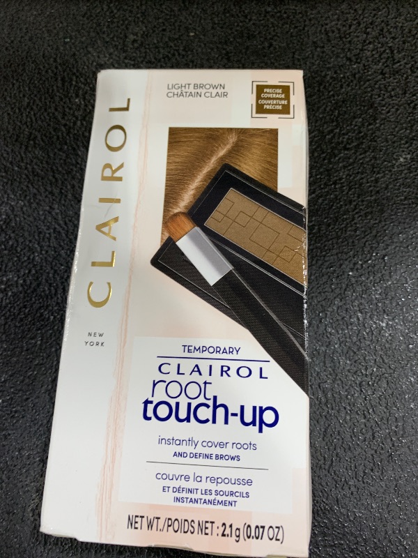 Photo 1 of Clairol Root Touch-Up Temporary Concealing Powder, Light Brown Hair Color, Pack of 1