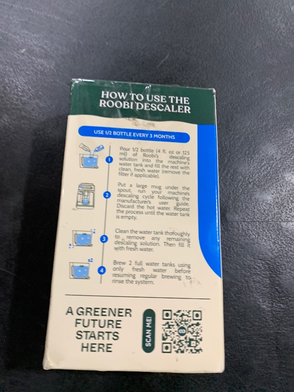 Photo 1 of Roobi Philips Compatible Descaling Solution & Cleaner. Specially Formulated for Philips Espresso Machines. Carbon Neutral Descaler Kit. 2 Uses per Bottle, 2 Pack