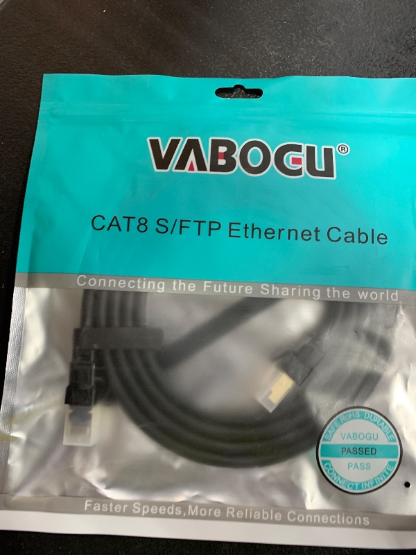 Photo 1 of Cat 8 Ethernet Cable, 1.5Ft 3Ft 6Ft 10Ft 15Ft 20Ft 30Ft 40Ft 50Ft 60Ft 100Ft Heavy Duty High Speed Internet Network Cable, Professional LAN Cable Shielded in Wall, Indoor&Outdoor