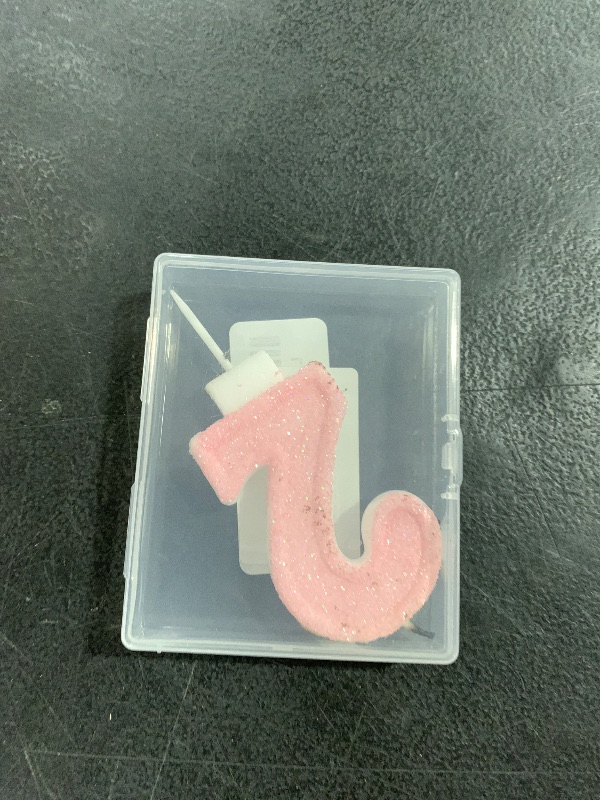 Photo 1 of FAMGift Pink Birthday Candles - Number 2 Candle for 2nd Birthday Decorations for Girl, Two Sweet Ice Cream Party Decorations for Girls