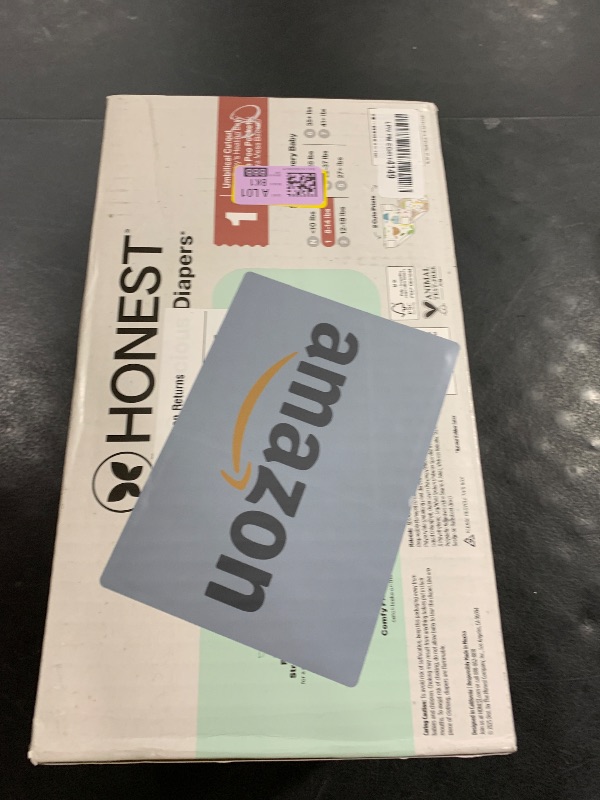 Photo 1 of The Honest Company Clean Conscious Diapers for Delicate Skin | Up to 100% Leakproof | Hypoallergenic, Fragrance Free | Gender Neutral | Club Box, Size 1 (8-14 lbs), 78 Count (Prints May Vary)