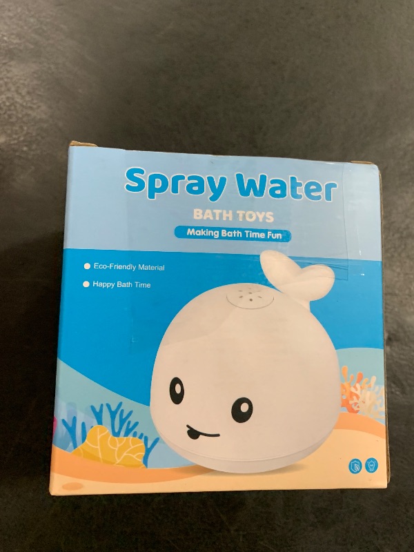 Photo 1 of Whale Bath Toys Sprinkler, Light Up Bath Toys for Toddlers 1-3 2-4 Babies 6-12 12-18 Months, 1 Year Old Boys Girls First Birthday Gifts, Bathtub Pool Water Spraying Newborn Essentials Gray