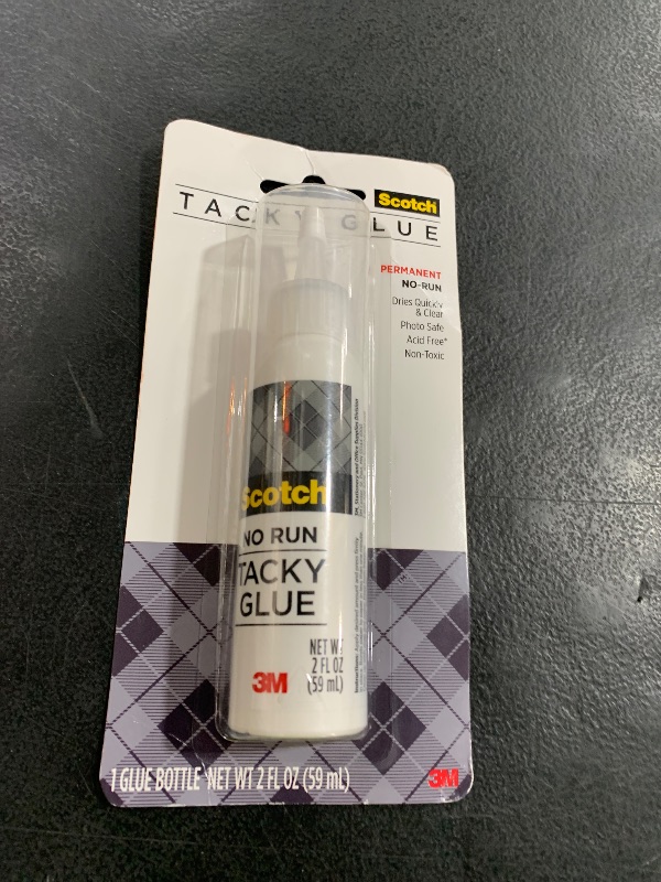 Photo 1 of Scotch Quick-Dry Tacky Glue, 2 oz Craft Adhesive – Fast-Drying, Clear Glue for Paper, Cardstock, Fabric & More