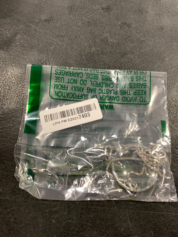 Photo 1 of 5X Magnifying Glass Pendant 1.6" Glass Lens Dia. and 35" Alloy Necklace (Silver)