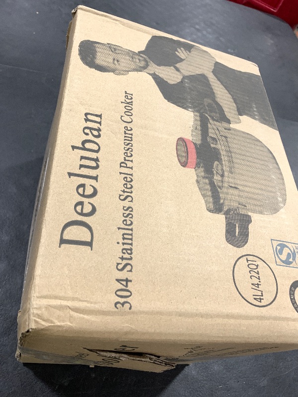 Photo 1 of 304 Stainless Steel Pressure Cooker 4 QT (4.22 Quart) - Explosion-Proof Safety Lock, One Hand Operation, Fast Cooking, Dishwasher Safe & Induction Compatible Cookware, Deeluban