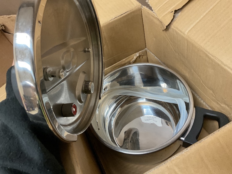 Photo 1 of 304 Stainless Steel Pressure Cooker 4 QT (4.22 Quart) - Explosion-Proof Safety Lock, One Hand Operation, Fast Cooking, Dishwasher Safe & Induction Compatible Cookware, Deeluban