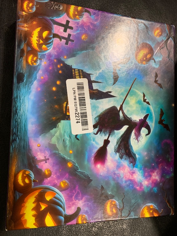 Photo 1 of 1000 Pieces Jigsaw Puzzles for Adults, Halloween Witch Pumpkin 1000 Piece Challenging Educational Halloween Scene Jigsaw Puzzles Gift for Puzzle Lovers, Family, Friend, 28 x 20 Inches