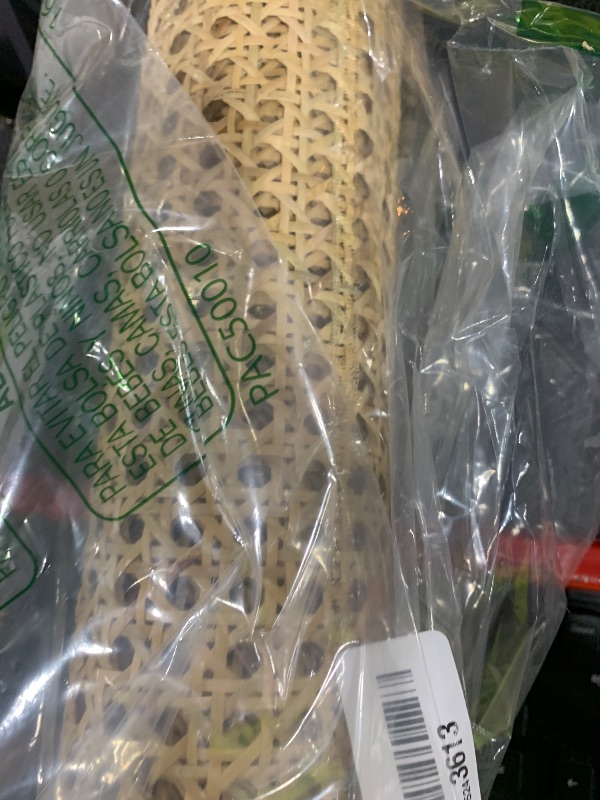 Photo 1 of 14" Width Cane Webbing 3.3Feet, Natural Rattan Webbing for Caning Projects, Woven Open Mesh Cane for Furniture, Chair, Cabinet, Ceiling