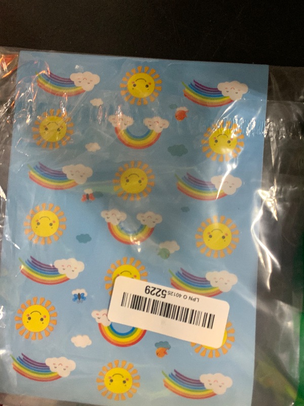 Photo 1 of 483 Pieces Suns Rainbows Cloud Stickers for Kids Hello Sunshine Adhesive Multicolored Rainbows Sun Cloud Stickers for Summer Theme Party Classroom Decoration
