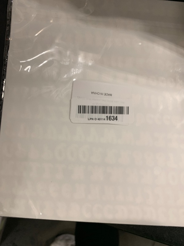 Photo 1 of 10 Sheets Small Letter Stickers - 0.5 Inch Handwritten White Vinyl Self Adhesive Alphabet Number Stickers Stick on Letters for Arts Crafts Outdoor Sign Wall Mailbox Windows Doors Car Poster Board