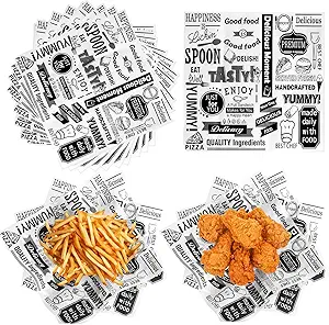 Photo 1 of 100 PCS Deli Paper Sheets 12x12 Inch, Unbleached Wax Paper Sheets for Food, Grease Resistant Sandwich Wrapping Papers for Cookies, Burger, Kitchen Cookingk and BBQ