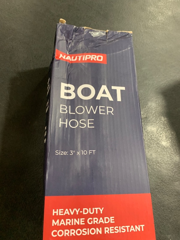 Photo 1 of NautiPro Boat Blower Hose 3 Inch – Marine Exhaust Ventilation Duct – Flexible Air Vent Hose for Engine Compartment, RV, Jet Ski – Black