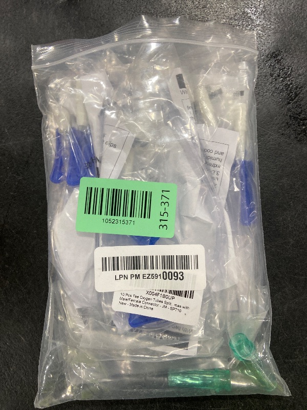 Photo 1 of 10 Pcs Tee Oxygen Tubes Splitter, 3 Ways Oxygen Tubing with Valve, Comes with Male/Female Connector