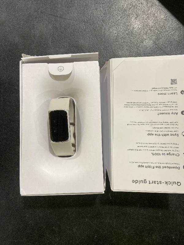 Photo 1 of Fitbit Charge 6 Fitness Tracker with Google apps, Heart Rate on Exercise Equipment, 6-Months Premium Membership Included, GPS, Health Tools and More, Porcelain/Silver, One Size (S & L Bands Included)