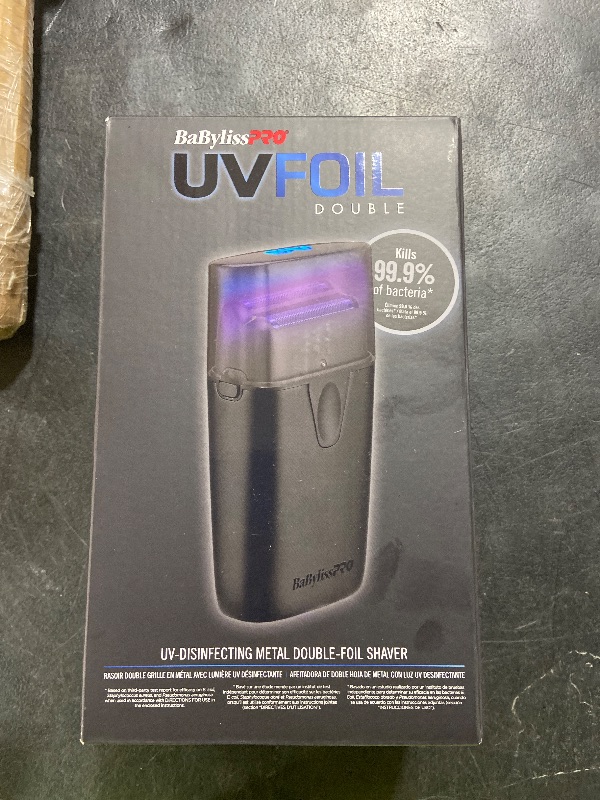 Photo 1 of BaBylissPRO UVFOIL Double Foil UV-Disinfecting Metal Shaver
