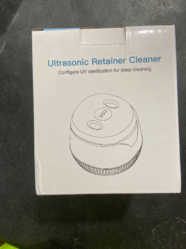 Photo 1 of Dental Ultrasonic Retainer Cleaner Machine - Dental Cleaning Pod for Denture, Mouth Guard, Aligner, Night Guard, Braces, Toothbrush Heads, Jewelry, 45kHz Retainer Cleaner with Digital Timer & 200ML