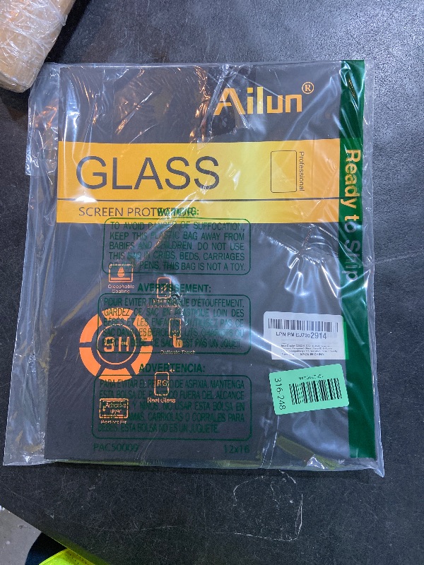 Photo 1 of Ailun 2 Pack Screen Protector for iPad Pro 12.9 Inch Display [2022 & 2021 & 2020 & 2018 Release] Tempered Glass [Face ID & Apple Pencil Compatible] Ultra Sensitive Case Friendly