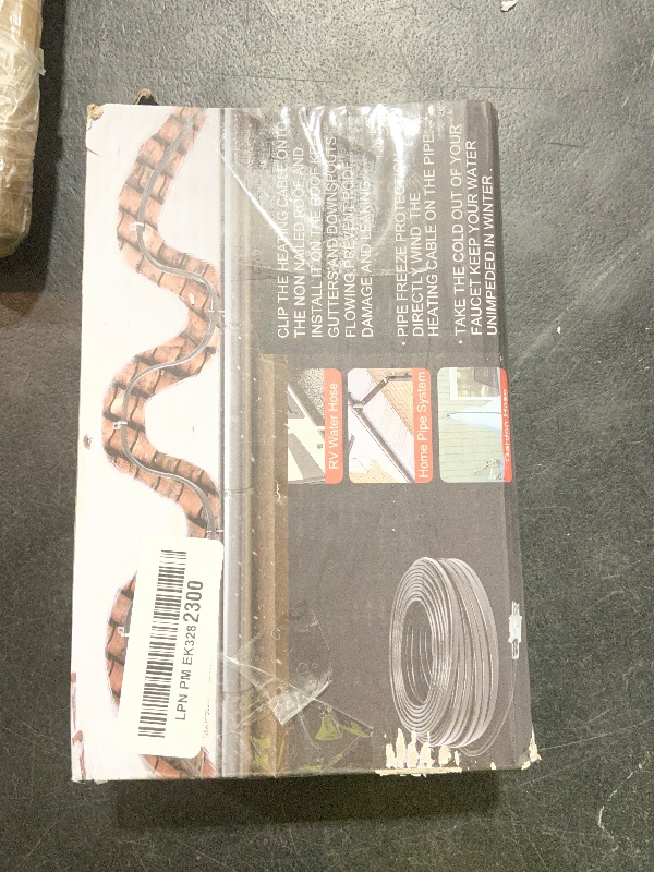 Photo 1 of 3FT~200FT Heat Tape for Water Pipes, -40°F Deicing Cable,Pipe Heat Cables for Roof,Gutter?Farm?Freeze Protetion Heating Wires, Heated Water Hose,Plumbing Fixtures,120V 5W/FT (6FT)