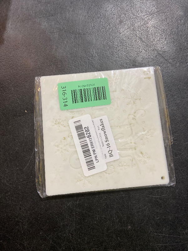 Photo 1 of 16 Pieces Christmas Snowflake Stencil Reusable Large Winter Stencils Plastic Holiday Crafts Stencils for Window Glass Wall Doormat Wood Decoration (16 Snowflakes)