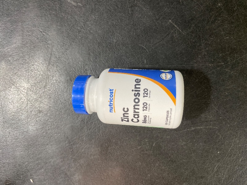 Photo 1 of Nutricost Zinc Carnosine 86mg, 120 Capsules - Non-GMO, Gluten Free, Zinc L-Carnosine Supplement