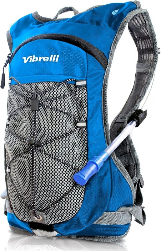 Photo 1 of Vibrelli Hydration Backpack & 2L Hydration Bladder - High Flow Bite Valve - Hydration Pack for Cycling, Running, Hiking