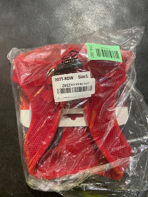 Photo 1 of Best Pet Supplies Voyager Step-in Air Harness - All Weather Mesh, Reflective, No Pull Harness for Dogs, Cats - Secure with Hook & Loop Fastener, Buckle, Double D-Rings - Red, L