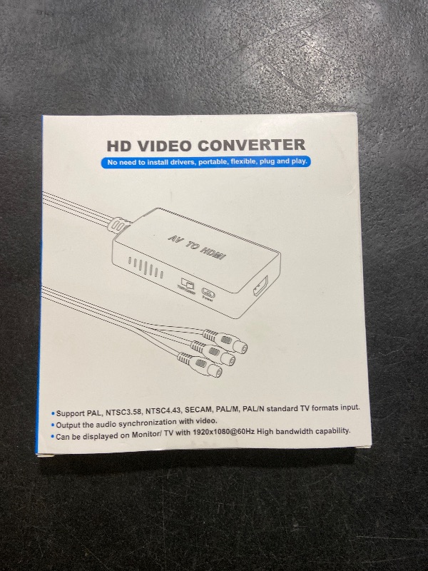 Photo 1 of Tengchi RCA to HDMI Converter, Composite to HDMI Adapter Support 1080P PAL/NTSC Compatible with PS one, PS2, PS3, STB, Xbox, VHS, VCR, Blue-Ray DVD Players