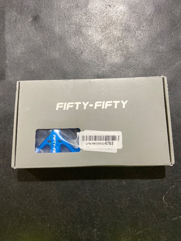 Photo 1 of FIFTY-FIFTY Mountain Bike Pedals, Non-Slip and Aluminum Alloy Bicycle Flat Pedals, 9/16" Sealed Bearing, Lightweight and Wide Platform for All Mountain, Enduro, Downhill, E-Bike, MTB (Blue)