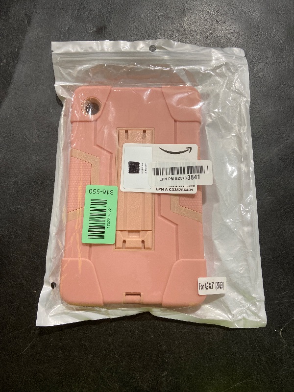 Photo 1 of Meifei Case for Galaxy Tab A9 8.7 2023 Case, Heavy Duty Hard PC Soft Silicone SM-X110 SM-X115 Shockproof High Impact Protective Case for Samsung A9 8.7 Inch 2023 Rosegold