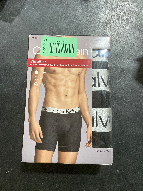 Photo 1 of Calvin Klein Men's Underwear Steel Micro Boxer Briefs, Black/Black/Black, Small