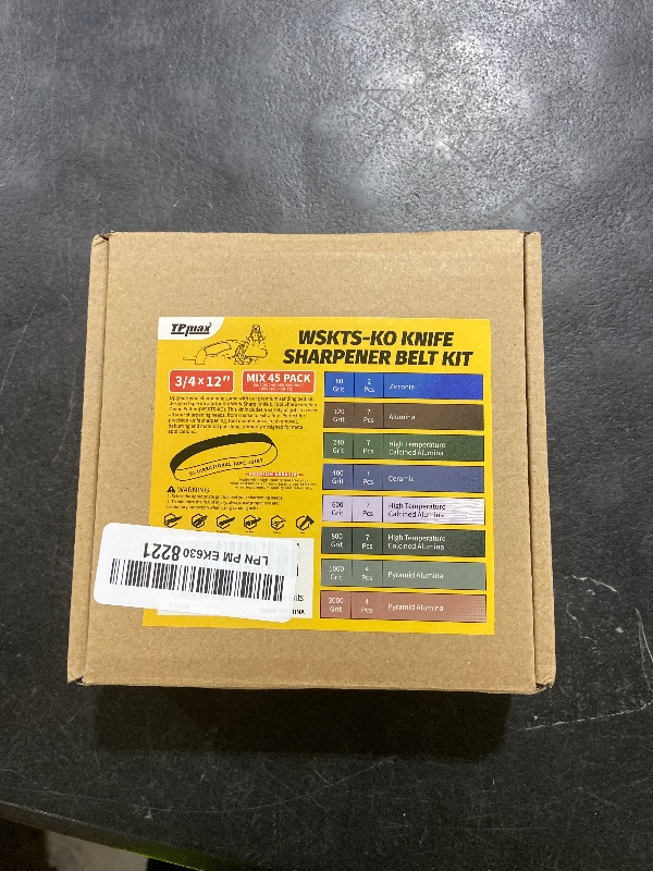 Photo 1 of 45-Piece 3/4" x 12" Knife Sharpener Sanding Belt Kit for Work Sharp WSKTS-KO, Multiple Grits