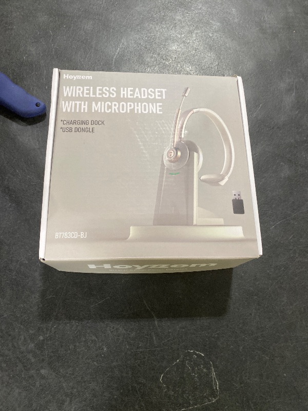Photo 1 of Bluetooth Headset, Wireless Headphones with Microphone Noise Canceling & USB Dongle, V5.0 Trucker Bluetooth Headset with Mic Mute & Charge Dock for PC/Laptop/Phone/Meeting/CallCenter/Office Gold