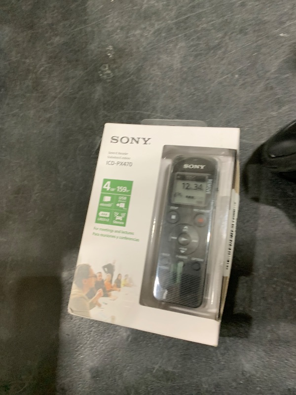Photo 1 of Sony ICD-PX470 Stereo Digital Voice Recorder with Built-in USB Voice Recorder, Black