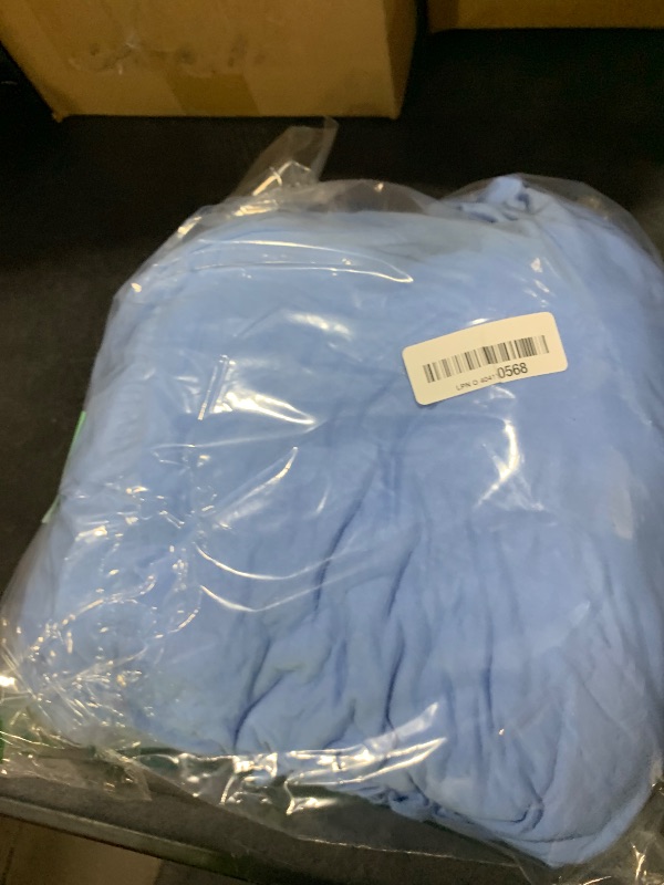 Photo 1 of Saslax Off Shoulder Ruffle Sleeves Elegant Fitted Maxi Maternity Dress for Photoshoot Baby Shower Light Blue 80 X-Large